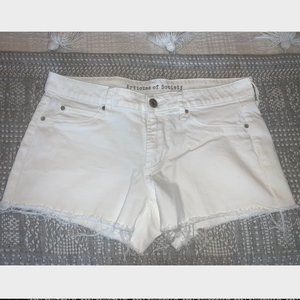 Articles of Society White Cutoff Jean Shorts